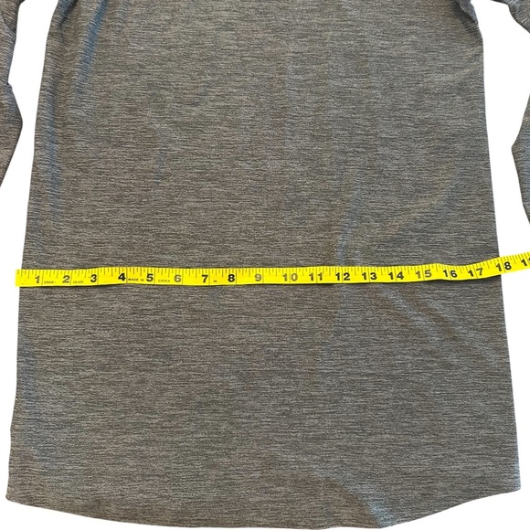 Under Armour Men's Heathered Gray Long Sleeve Tee Small Fitted ColdGear Base - Picture 3 of 7
